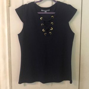 MARC NEW YORK slevles shoelace front closure